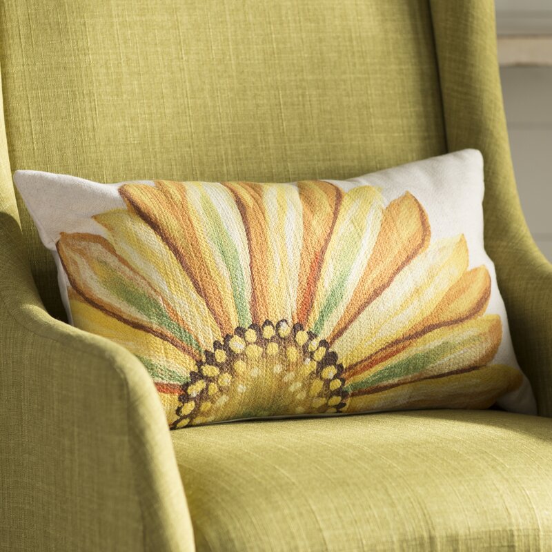 sunflower rainbow pillow